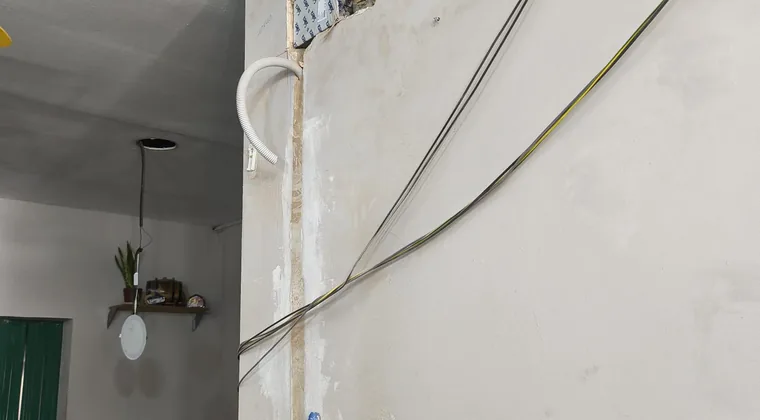 Canalización eléctrica nueva pasada por el techo